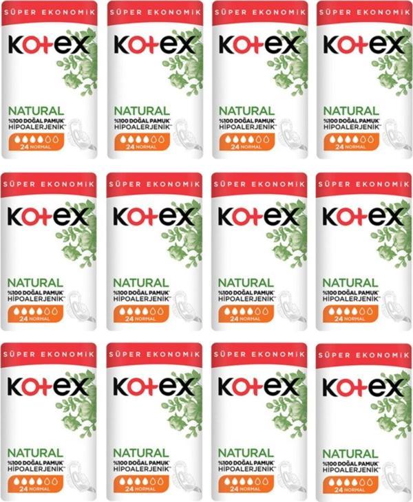 Kotex Natural Ultra Ped 24'Lü Normal 12 Paket - Image 1