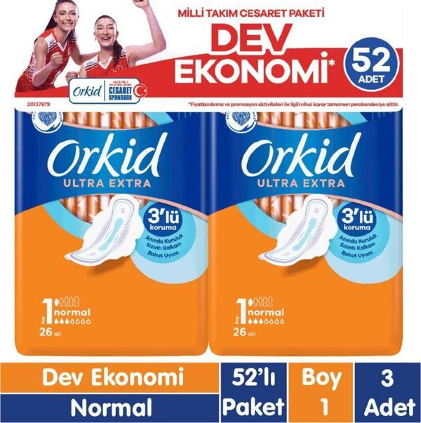 Orkid Ultra Extra Cesaret Paketi Normal Ped 52X3 156 Adet - Image 1
