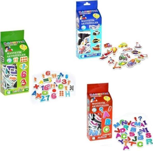 Laço Kids Kids Manyetik Set Sayı - Alfabe Ve Taşıt Eğitici Oyuncak - Image 1