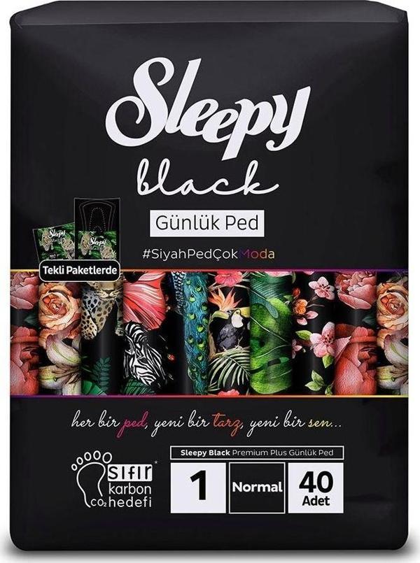 Sleepy Günlük Ped Black 40'Lı - Image 1