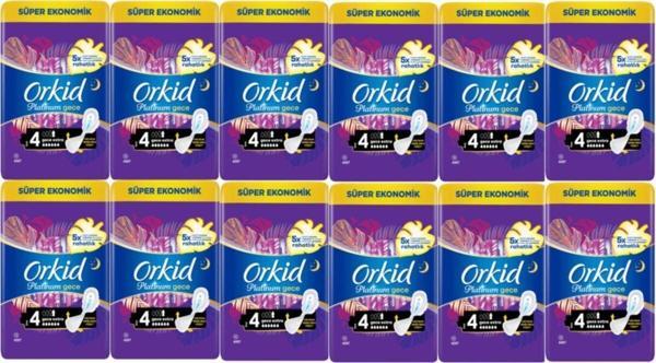 Orkid Platinum Süper Ekonomik Gece Extra 16'Lı 12 Adet - Image 1