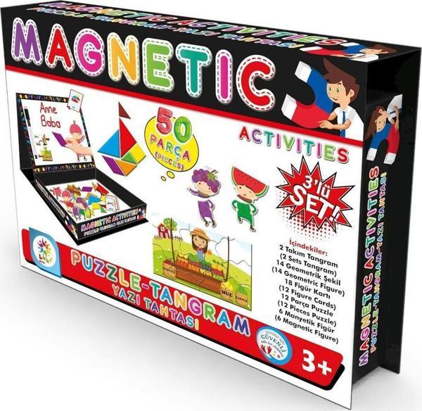 Laço Kids LC7163 Manyetik Aktivite Setim (Tangram-Puzzle-Yazı Tahtası Bir arada) - Image 1