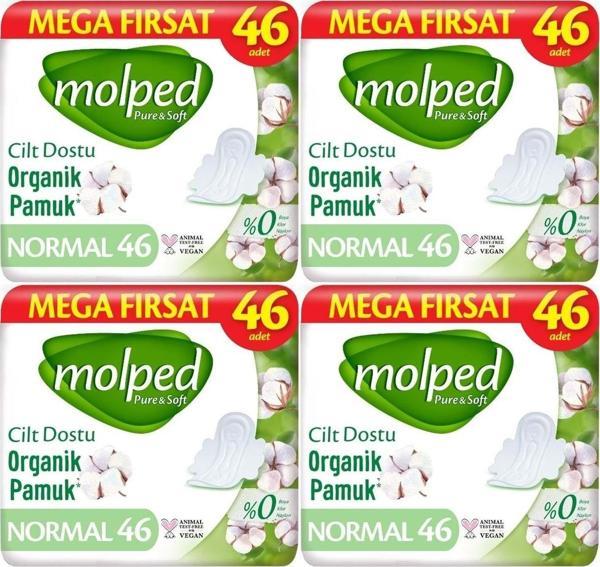 Molped Pure&Soft Hijyenik Ped Normal 184 (4Pk*46) Adet Mega Pk - Image 1