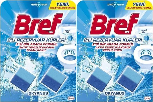 Bref Koku Giderici Jel Küpü - Okyanus (Klozet - Rezervuar - Tuvalet - Blok) (4 Lü Set) (2Pk*2) - Image 1