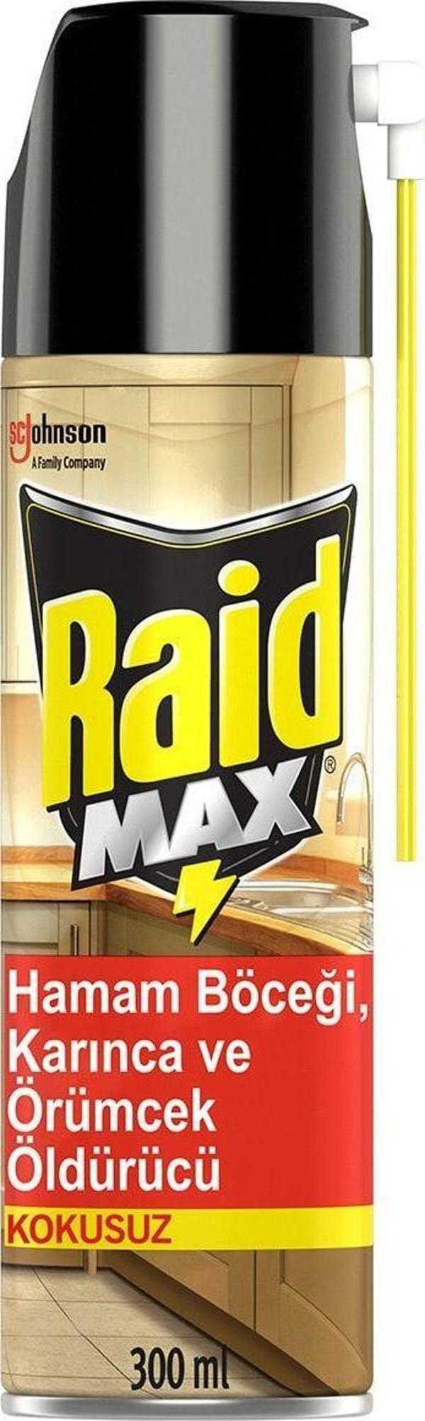 Raid Böcek Öldürücü Sprey, 300 Ml (Hamam Böceği, Karınca Ve Örümceklere Karşı) - Image 1