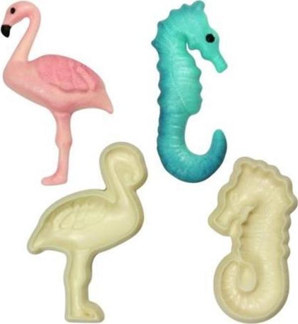 Şeker Hamuru Kalıbı Flamingo Denizatı Kesme Set 2 Li - Image 1
