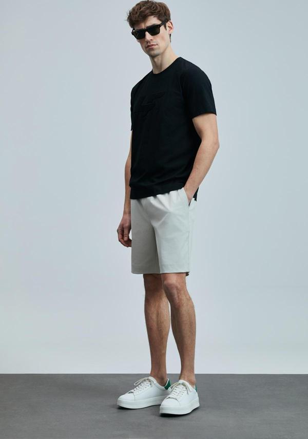 Lufian Erkek Onıx Modern Grafik T-Shirt 111020243 Siyah - Image 1