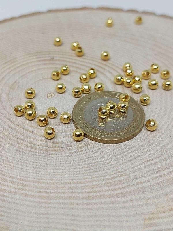 Altın Renk Metal Ara Malzeme 4mm/100 Adet - Image 1