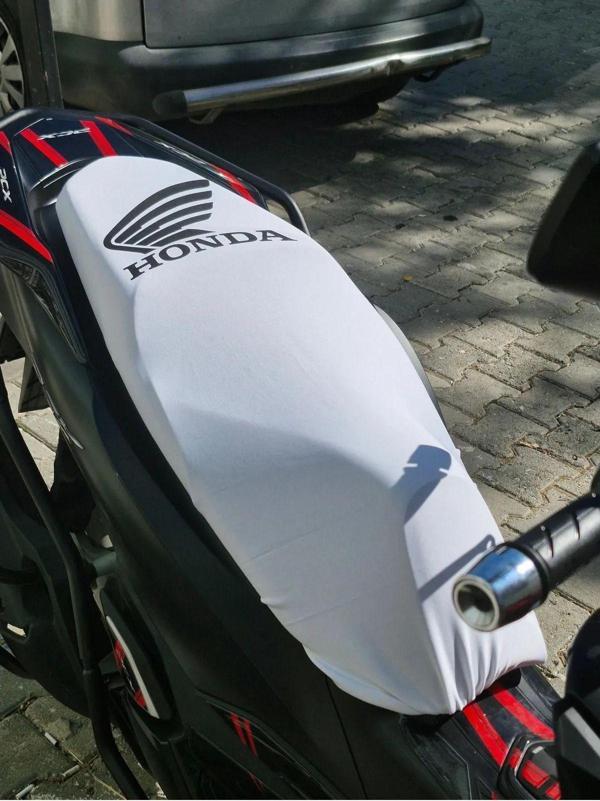 PCX TÜM YILLARA UYUMLU KOLTUK KILIFI BEYAZ. - Image 1