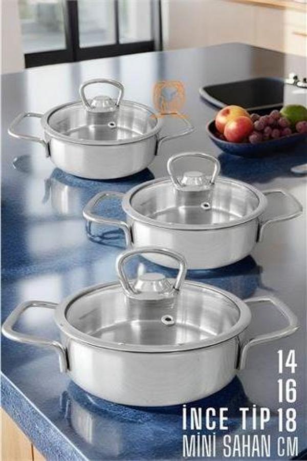 Sahan Tencere Mini Midi Maxi 3'lü SET - Image 1