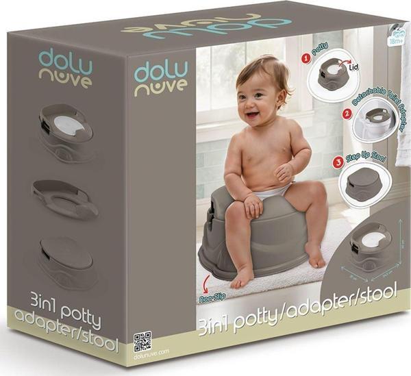 7184 Lazımlık Adaptör Basamak Stone Gray -Dolu Oyuncak - Image 1