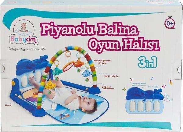 HE0631 Babycim Pianolu Balina Oyun Halısı -Birliktoys - Image 1