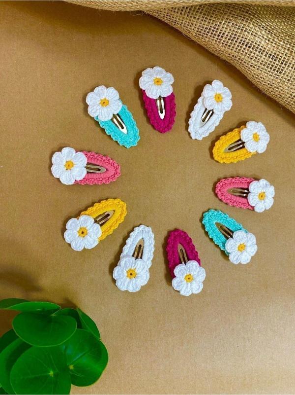 Sgspack El Yapımı 10’Lu Kız Bebek Çocuk Toka Seti - Image 1