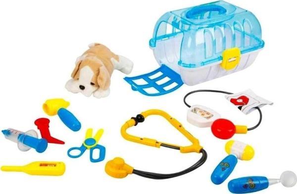 Nessiworld Sunman Çantalı Peluş Köpek Veteriner Seti - Image 1