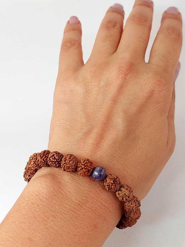 Çeroit Taşlı Rudraksha Tohum Unisex Bileklik 8mm - Image 1