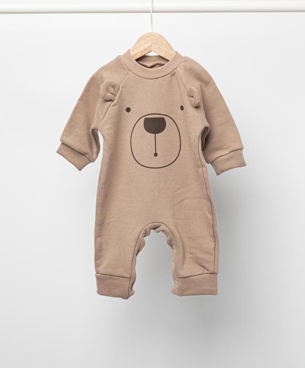 Ayıcık Baskılı Üç İp Tulum - Image 1