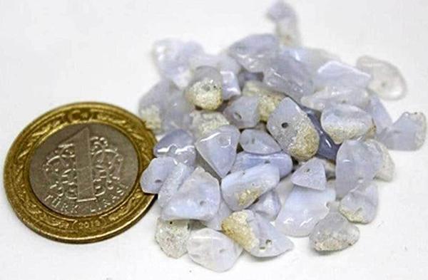 Delikli Kalsedon Taşı Mini Boy 50 Adet - Image 1