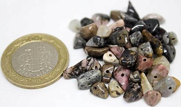 Delikli Rodonit Taşı Mini Boy 50 Adet - Image 1