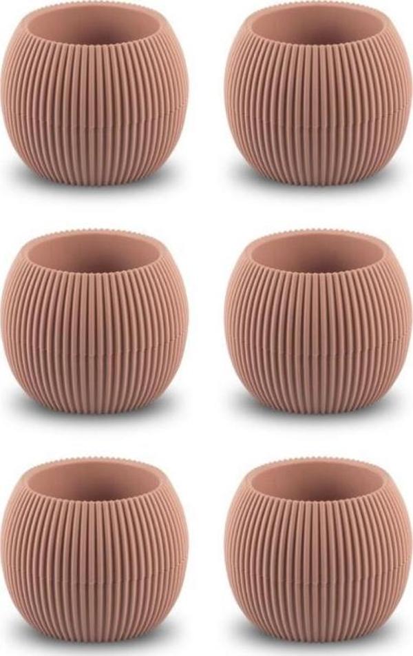 Omnipazar KRS-361 Plastik Mercan Kaktüs Saksı 0.15 Litre Soft Pembe 6 Adet - Image 1