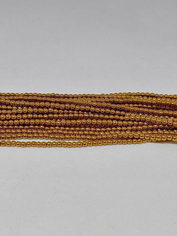 Hematit Taşı YARIM Dizi 2mm (35615) (17cm uzunluğundadır) - Image 1