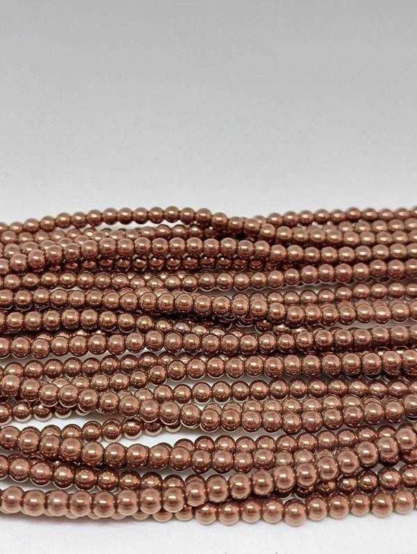 Hematit Taşı YARIM Dizi 3mm (35600) (17cm uzunluğundadır) - Image 1
