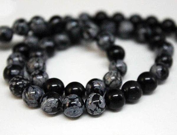 Kar Tanesi Obsidyen Taşı 6mm/5 Adet - Image 1