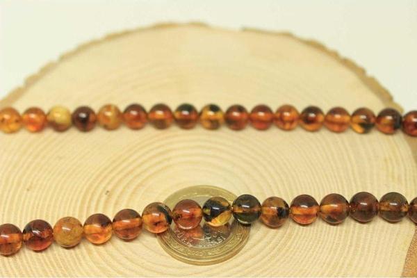 Kehribar 8mm/2 Adet Boncuk Taş (23470-1) - Image 1