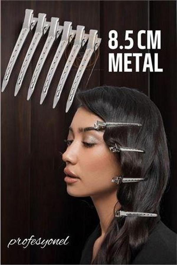 Saç Klipsi Metal Toka Profesyonel 6 Adet - Image 1