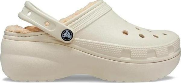 Crocs Classic PlatformLined Clog Bone Kadın Platform Terlik 207938-2Y2 - Image 1