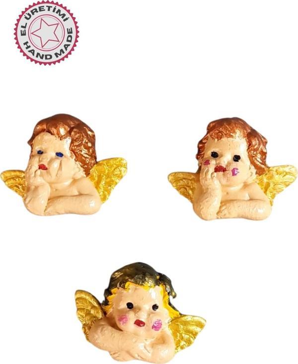 Uretti - Ayşe 7362 5058 El Yapımı 3'lü Sevimli Melek Magnet Seti - 4 X 5 Cm - Image 1