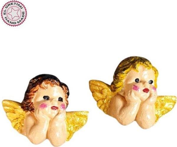 Uretti - Ayşe 7362 El Yapımı 2'li Sevimli Melek Magnet Seti - 4 X 5 Cm - Image 1