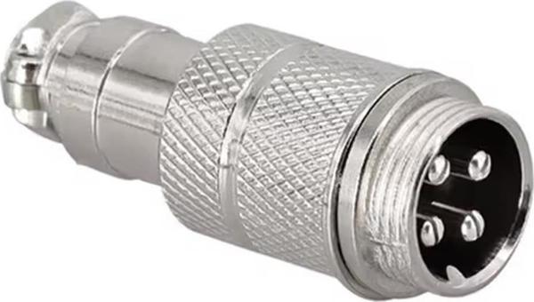Ayt Mayk GX16-4 Pinli Metal Erkek Konnektör M16 16mm - Image 1