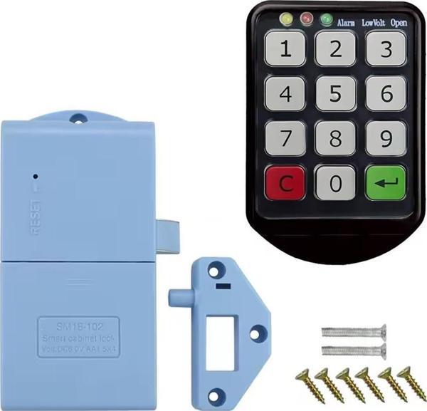 Ayt Powermaster PM-26724 Tuş Şifreli Siyah Çekmece Dolap Kilidi 2'li Paket Şifrematik Dolap Kilit - Image 1