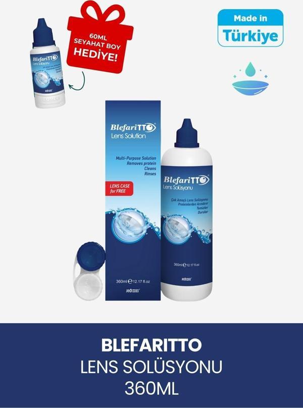 Blefaritto 360 ml Lens Solüsyonu Çanta Boy 60 ml Çanta Boy Hediye Son Kullanım Tarihi: 01.2027 - Image 1