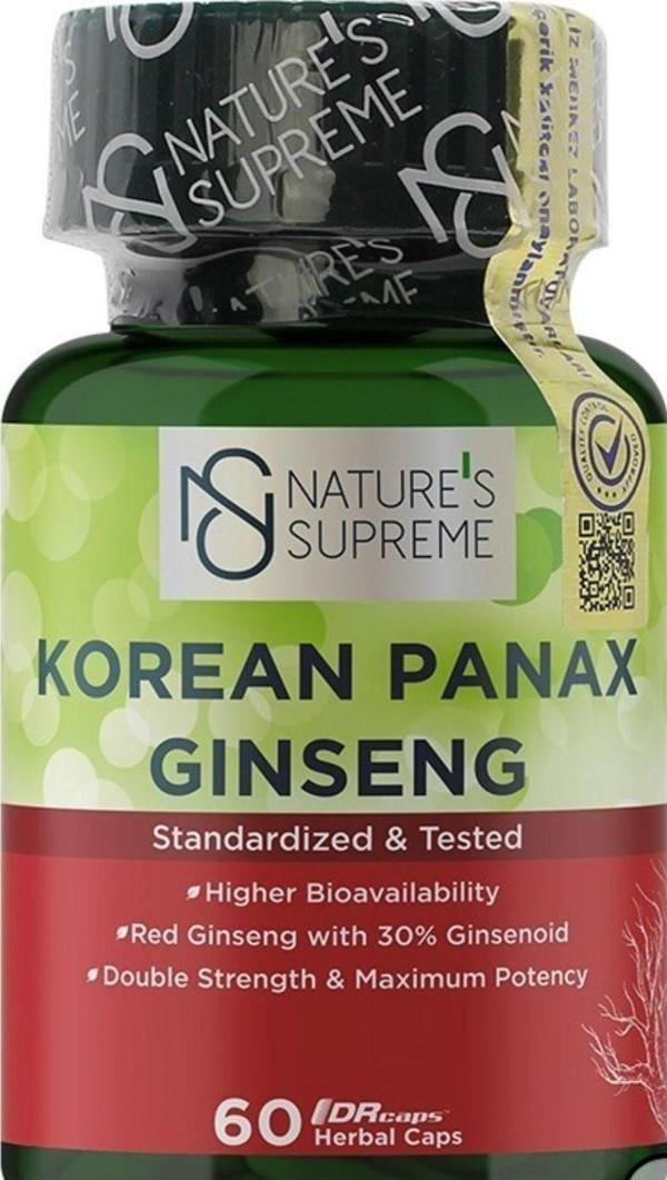  Nature's Supreme Korean Panax Ginseng 60 Kapsül - Image 1