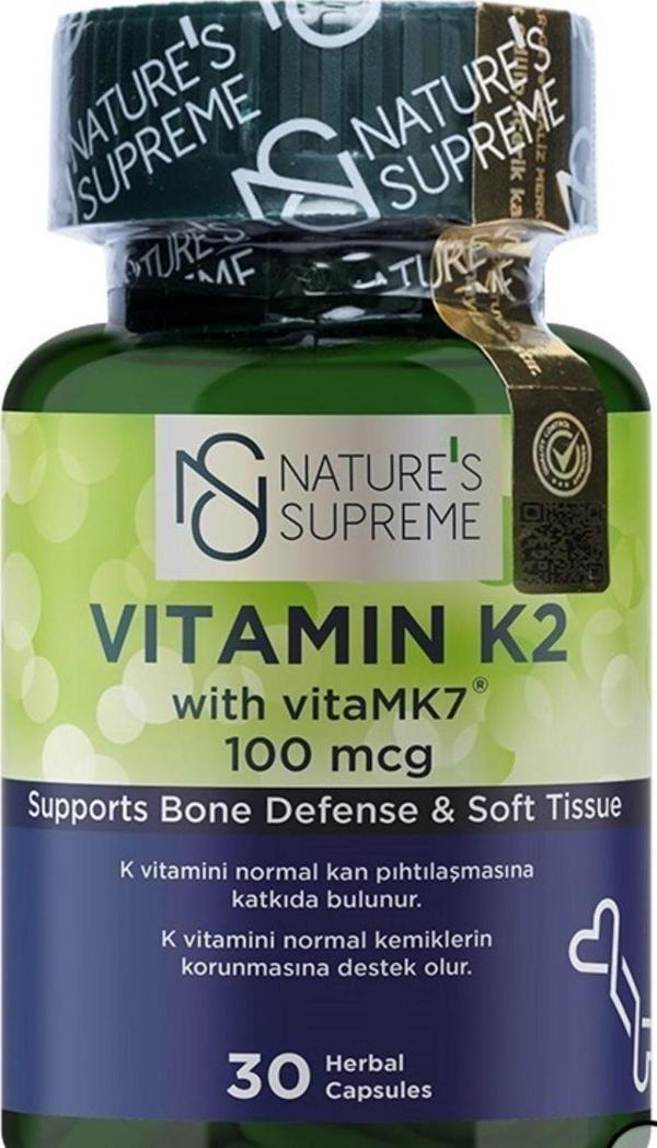  Nature's Supreme Vitamin K2 100 Mcg 30 Kapsül - Image 1