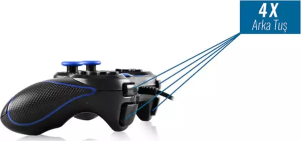 Rampage SG-R601 Mavi PS3/PC Kablolu Oyun Kolu - Image 1