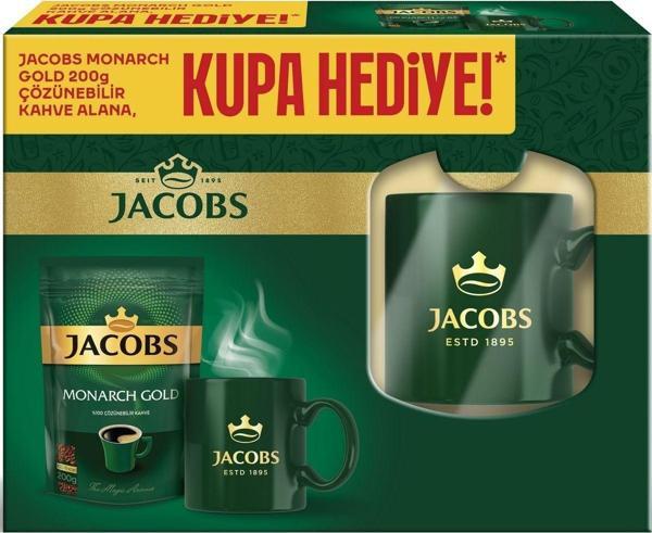 Jacobs Monarch Gold 200 gr Çözünebilir Kahve + Kupa Hediyeli - Image 1