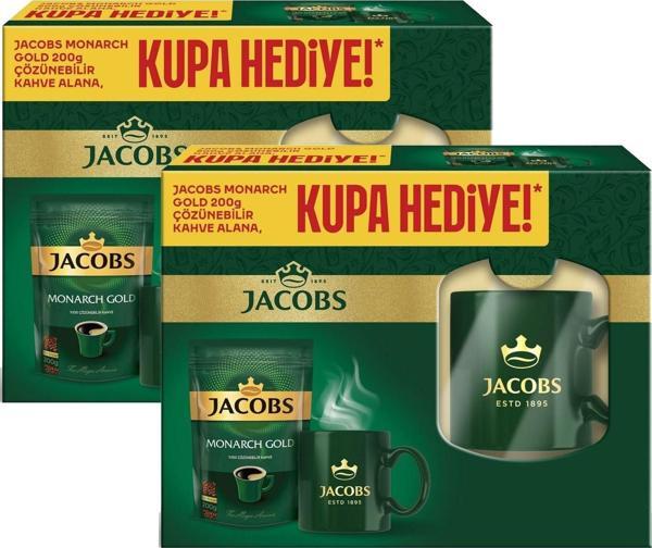 Jacobs Monarch Gold 200 gr Çözünebilir Kahve + Kupa Hediyeli x 2 Adet - Image 1