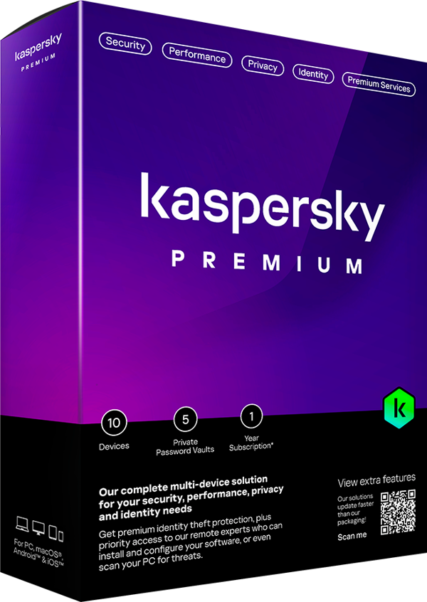 Kaspersky Premium Türkçe Kutu 1 Kullanıcı 1 Yıl - Image 1