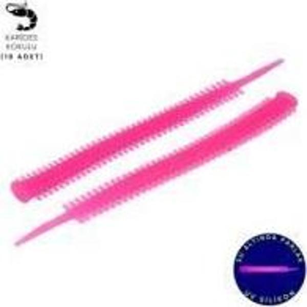 Silikon Kurt Yem - LRF Yem - 1g 70mm - Fishack Wormix - 10 Adet - Pink Glow - UV Silikon - Image 1