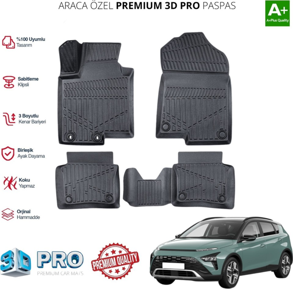HYUNDAİ BAYON ARACA ÖZEL 3D PASPAS 2021 2022 2023 2024 - Image 1