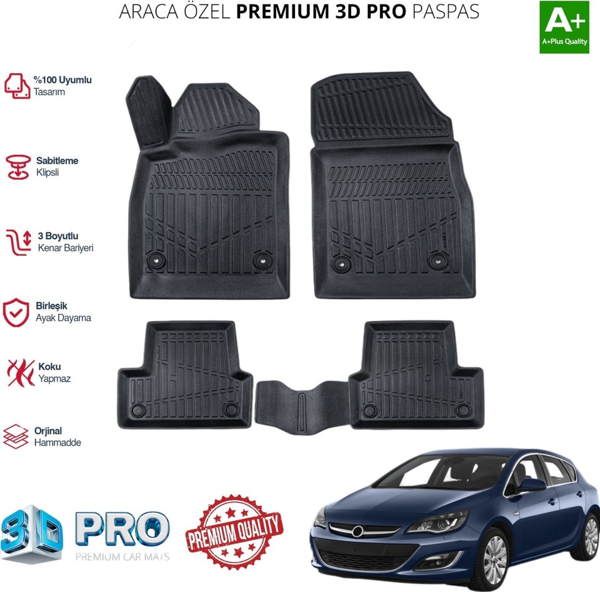 OPEL ASTRA J ARACA ÖZEL 3D PASPAS 2012 2013 2014 2015 2016 2017 2018 2019 - Image 1