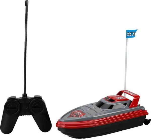 Sunman Mariner Uzaktan Kumandalı Sürat Teknesi 20 cm - RC Hız Teknesi (Beyaz/Yeşil/Kırmızı) - Image 1