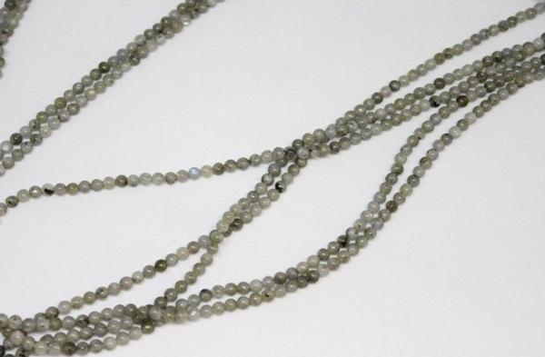 Labradorit Taşı Açık Renk Yarım Dizi 4mm (18cm Uzunluğundadır) - Image 1