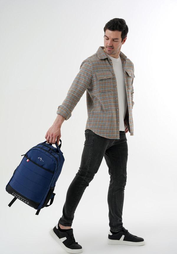 Cambridge Polo Club Minimalist Tasarım Unisex Çok Gözlü Sırt Çantası - Image 1