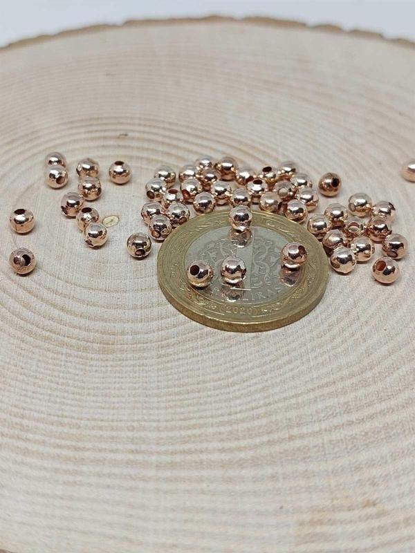 Rose Renk Metal Ara Malzeme 4mm/100 Adet - Image 1