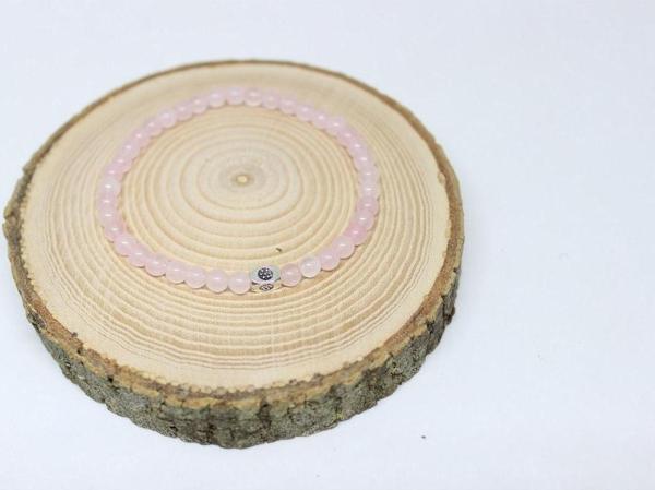 Pembe Kuvars Taşı Bileklik 4mm - Image 1