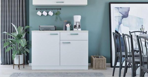 Kenyap Uvo Dar Alt Mutfak Dolabı 120 Cm Tezgah Dahil ,Derinliği Az - Image 1