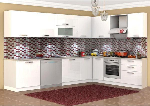 Kenyap Vegas Ankastre L High Gloss Mutfak 485 Cm Beyaz Tezgah Hariç - Image 1